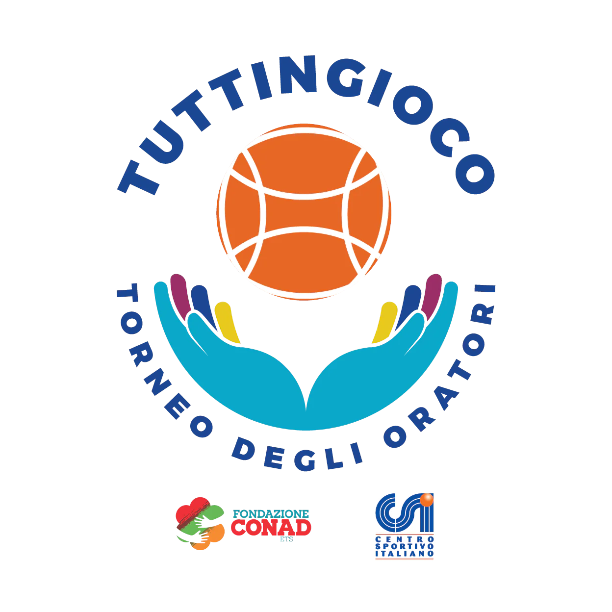 Logo tuttingioco il torneo degli oratori con fondazione conad e CSI